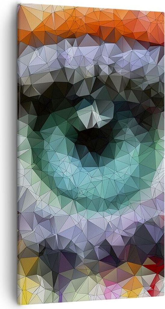 Bild auf Leinwand - Leinwandbild - elegant Diamant futuristic geometrisch - 55x100cm - Wand Bild - Wanddeko - Leinwanddruck - Bilder - Kunstdruck -...