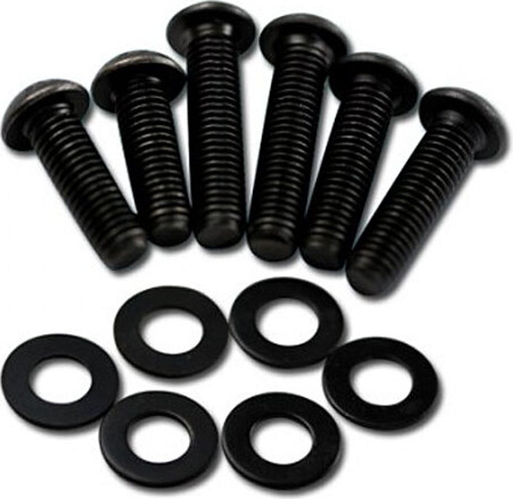 Scheinwerfer-Schrauben-Set, schwarz, 12-teilig, je 2 x M8 x 25/30/35 mm + U-Scheibe