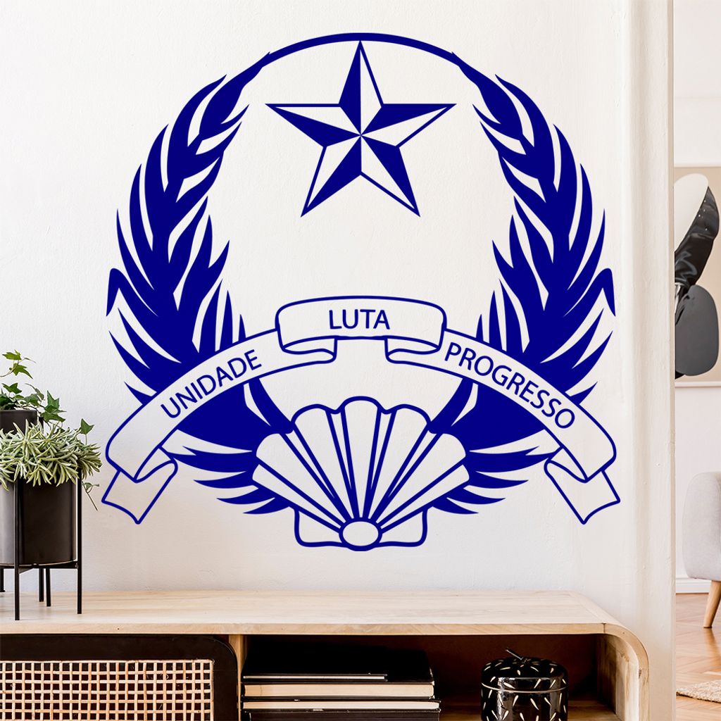 Guinea-Bissau Wappen Wandtattoo Wandaufkleber Wall Sticker - Dekoration, Küche, Wohnzimmer, Schlafzimmer, Badezimmer