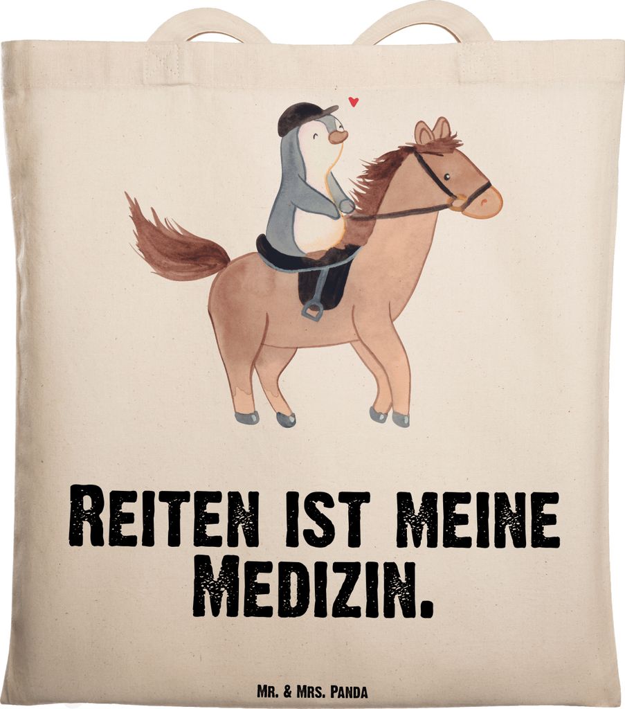 Mr. & Mrs. Panda Schultasche Pferd Reiten - Transparent - Geschenk, Pferde, Reitstall, Tasche, Reittherapie, Uni, dokumententasche, Pferdereiten, T...