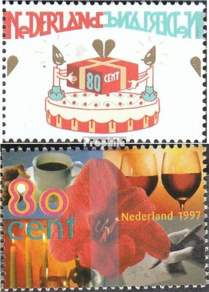 Briefmarken Niederlande 1997 Mi 1616-1617 (kompl.Ausg.) postfrisch Grußmarken