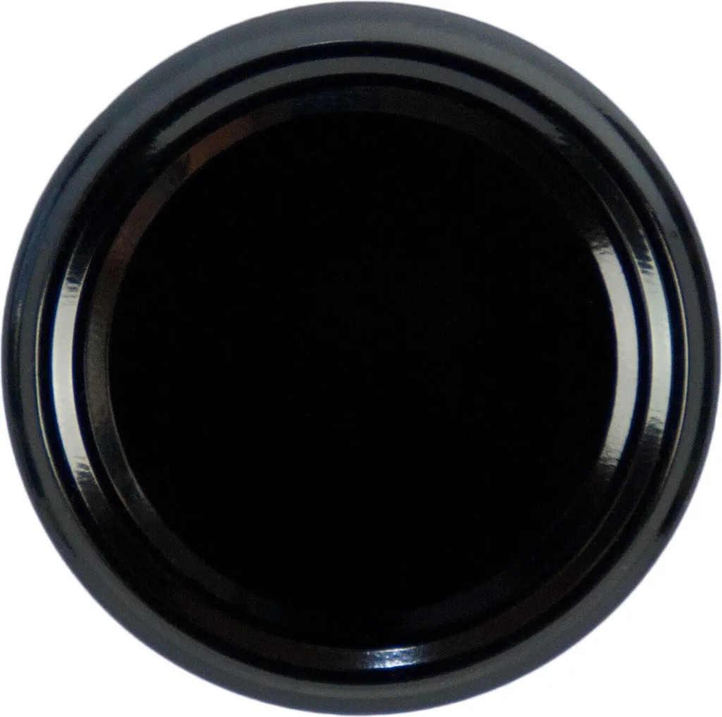 Barattoli Vetro 435 ml Design Moderno - Set 12 Pezzi Tappo Nero TO82 - 3