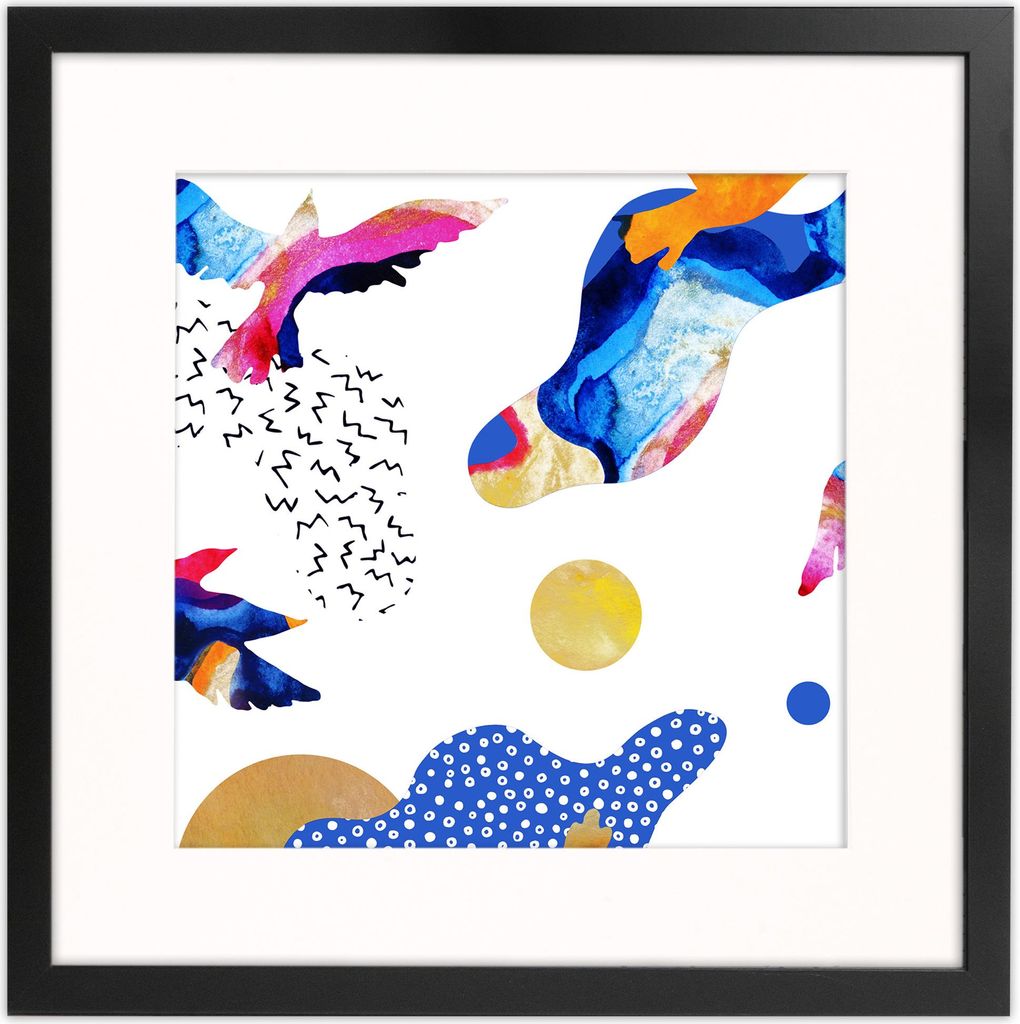 FRAMAI® obrazový rám 40x40 cm v čiernej farbe - s paspartou Obrázok produktu 