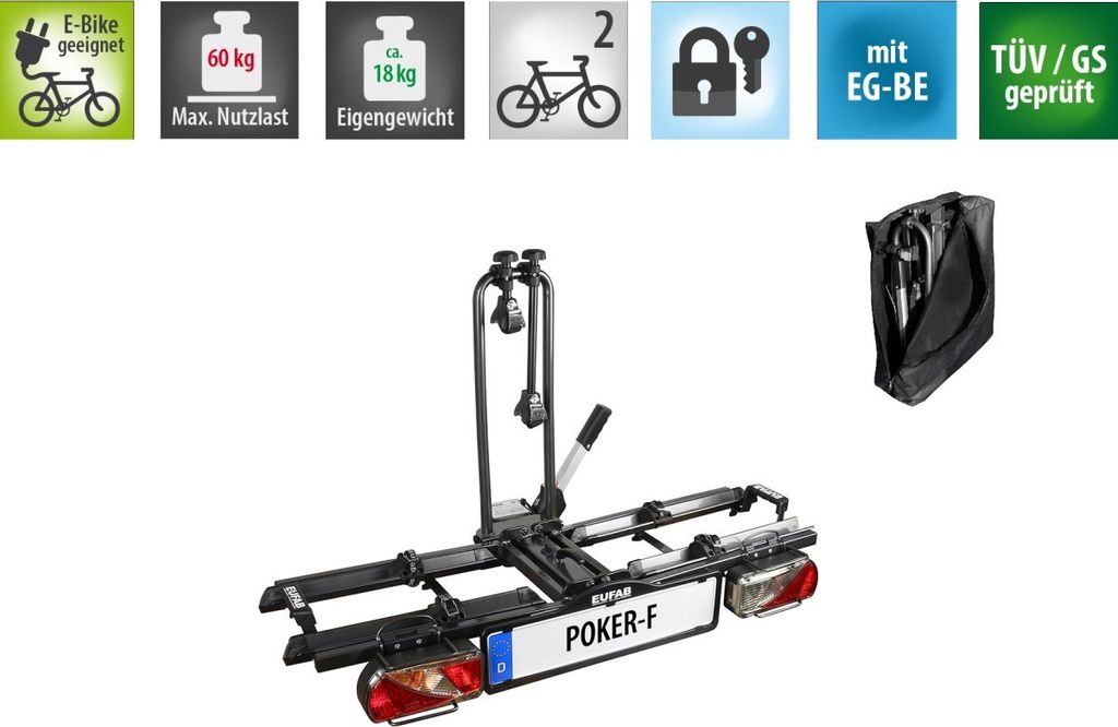 Eufab POKER-F - 18 kg - 250 x 580 x 700 mm Produktbild 