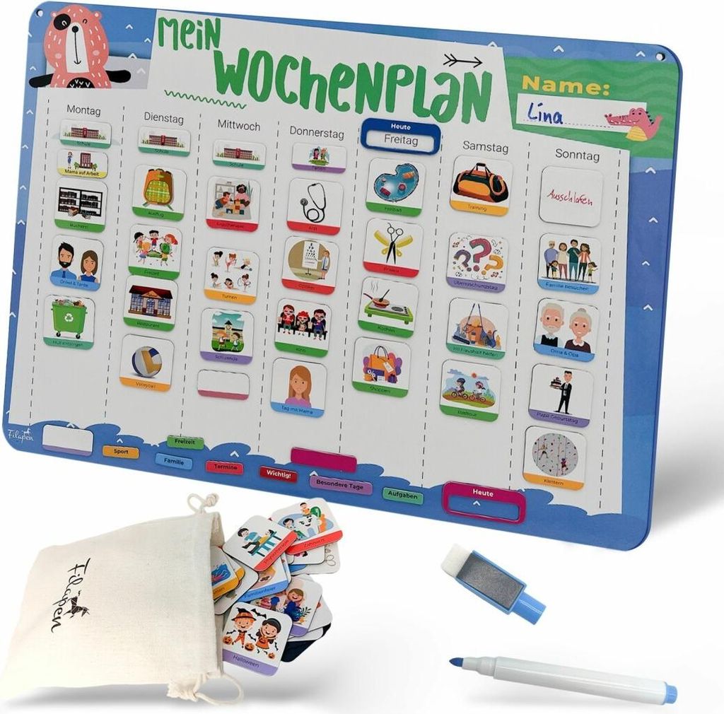 Eco-Spielwaren GmbH Filapen planner settimanale lavagna Immagine del prodotto 