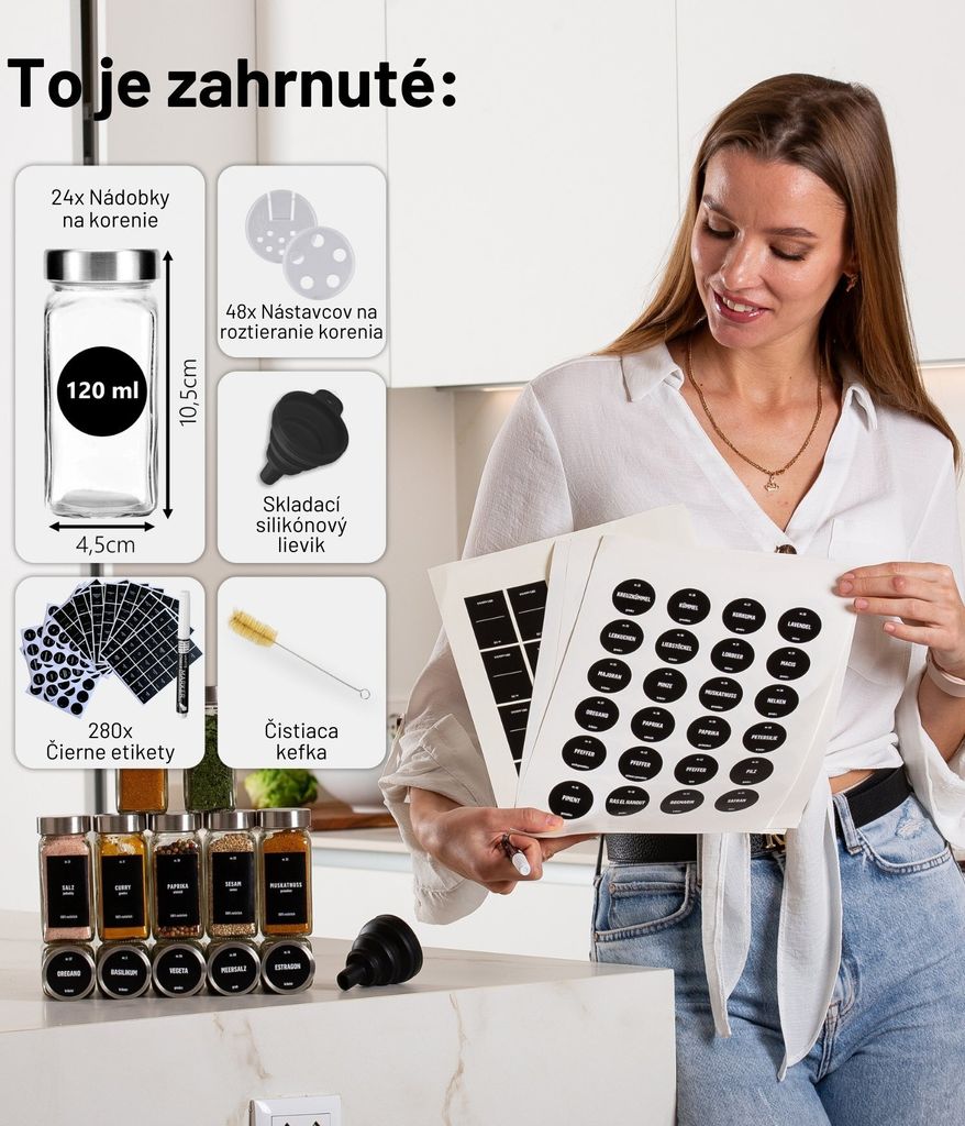 Sada 24ks - Deco Haus Nádoby na korenie s vekom z Obrázok produktu 8