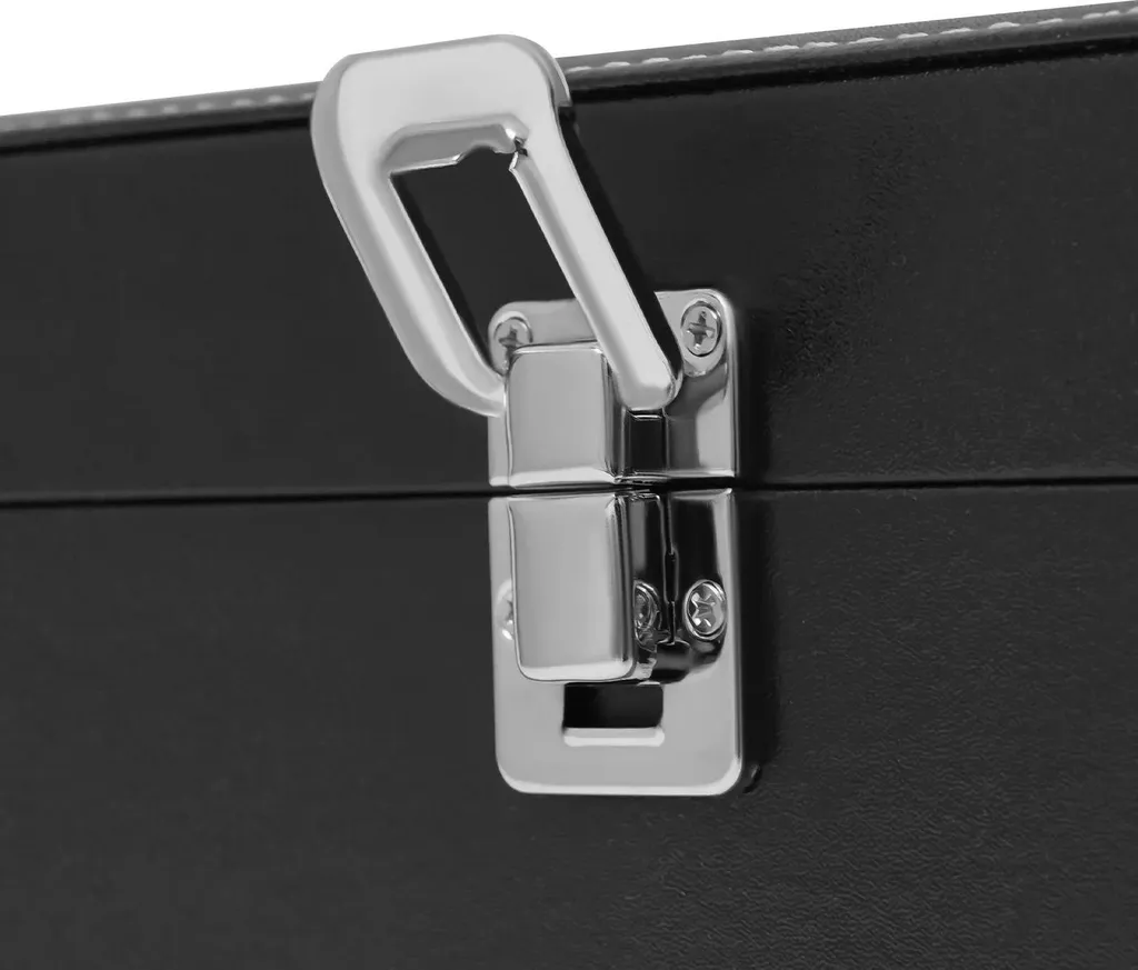 Coffret Lunettes 24 Compartiments 3 Étages Bois Noir - Rangement Top - 11