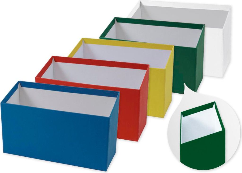 TimeTEX Karteikasten aus Pappe A5, nach vorne abfallend