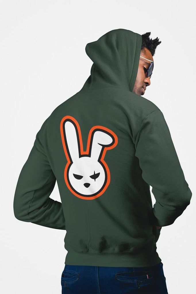 D&B Uni Hoodie ZIPEB00009 Bunny Waldgrün-Größe 2XL