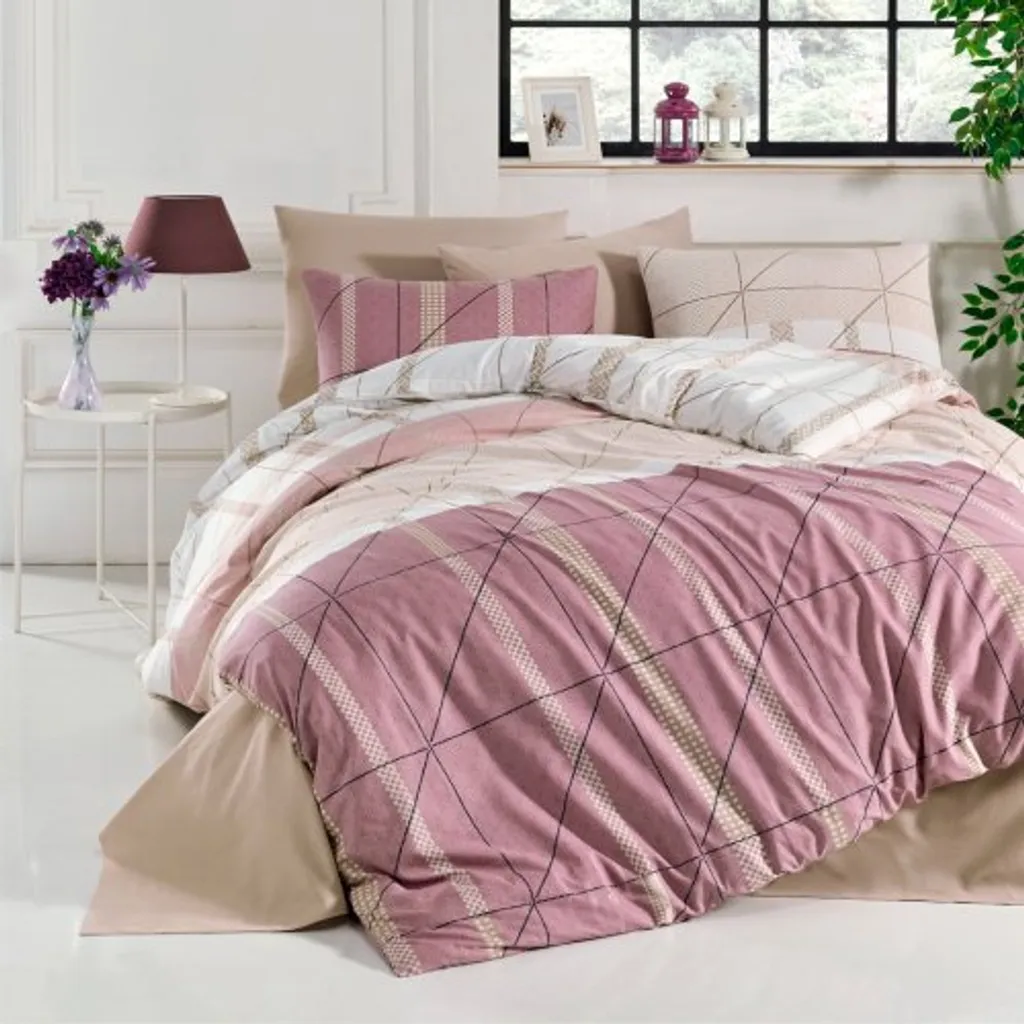 Parure lit 1 personne 140x200 lin coton Montana pour un confort été