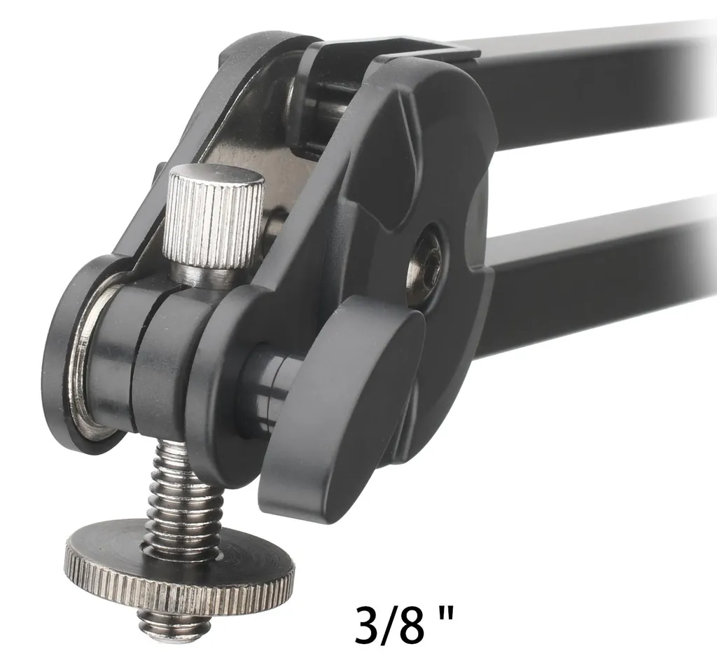 Support micro poids lourd à angle réglable, bras en acier noir stable 2kg - 4