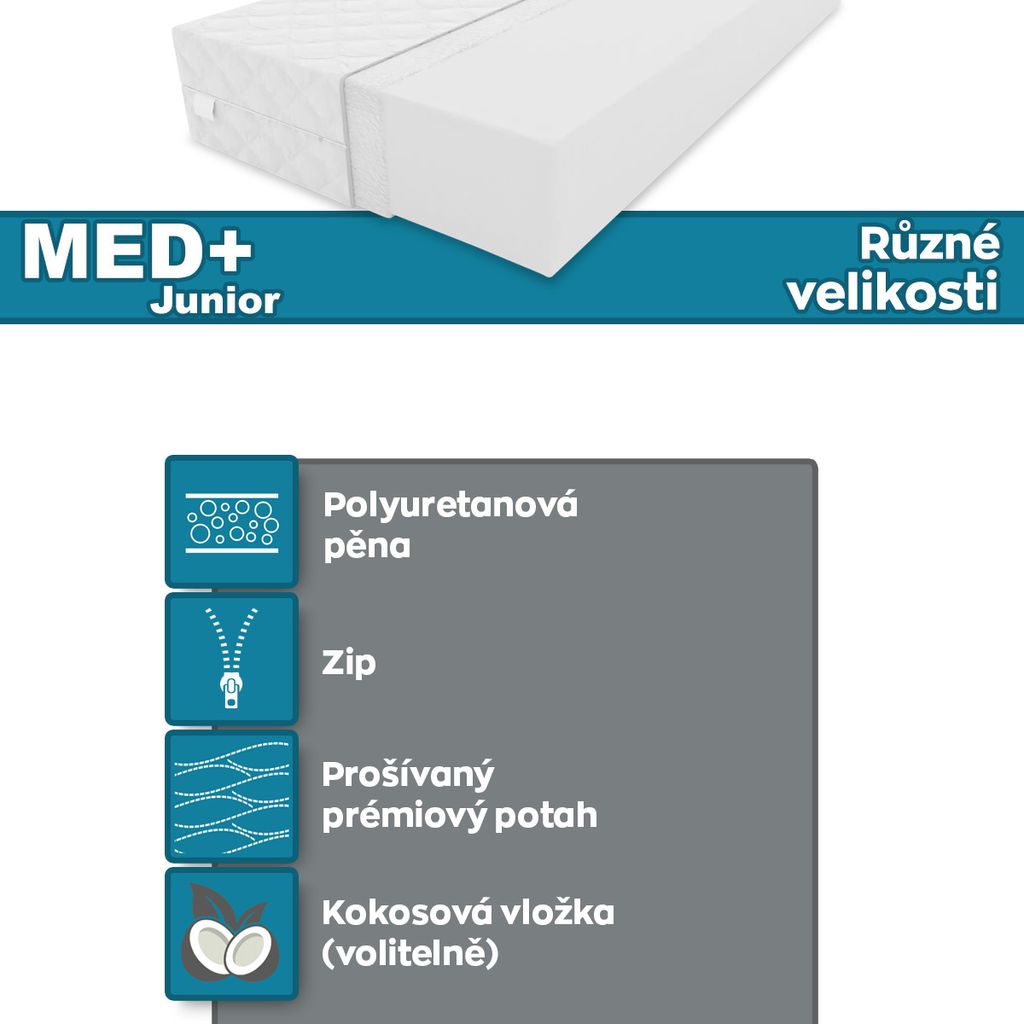 Dětská matrace MED+ 70 x 140 x 10 cm z vysoce | Kaufland.cz