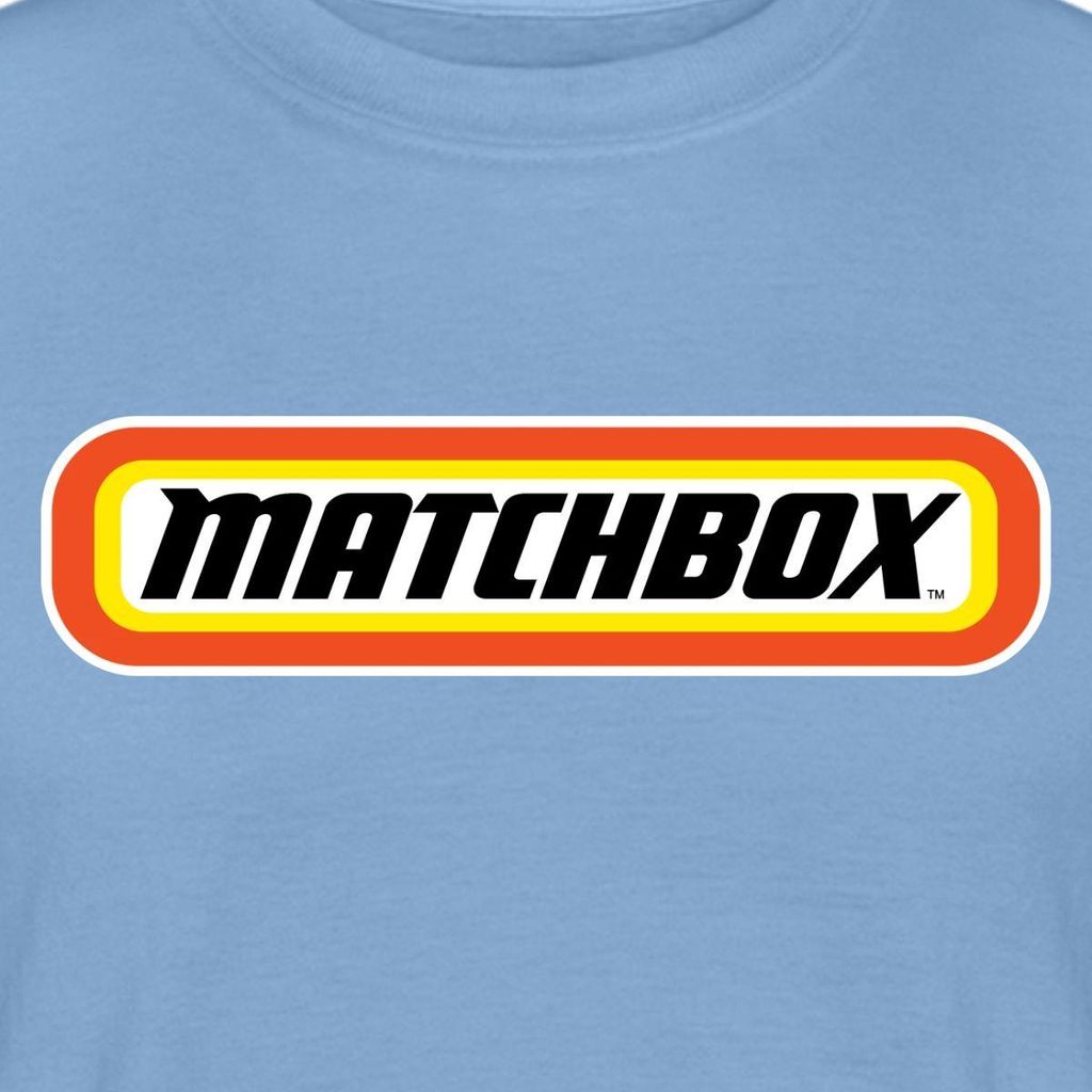 Spreadshirt Matchbox Offizielles Logo Orange, Gelb & Schwarz Männer T-Shirt, XXL, Carolina Blue