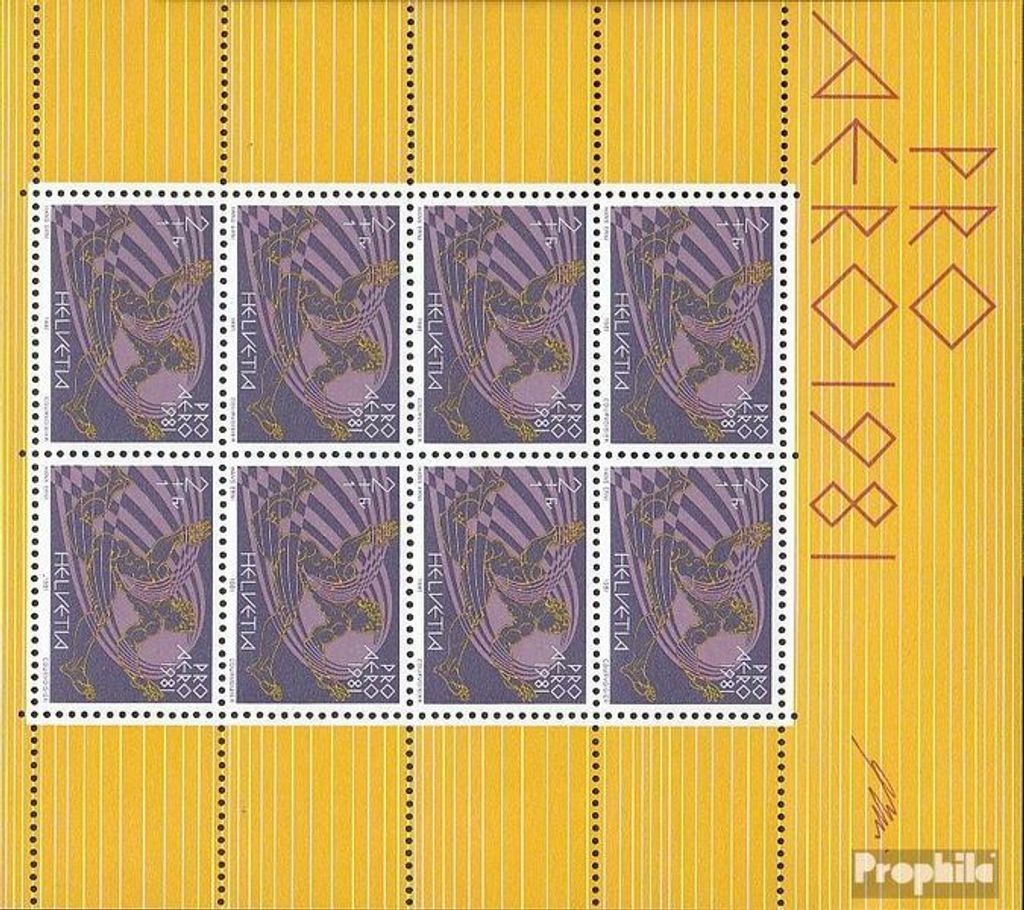 Briefmarken Schweiz 1981 Mi 1196 Kleinbogen (kompl.Ausg.) postfrisch Swissair