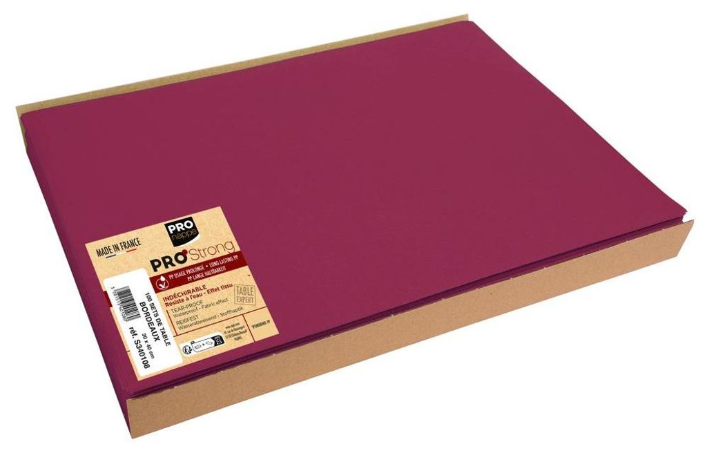 PRONAPPE S340108I, Rechteck, Burgund, Einfarbig, 300 mm, 400 mm, 820 g
