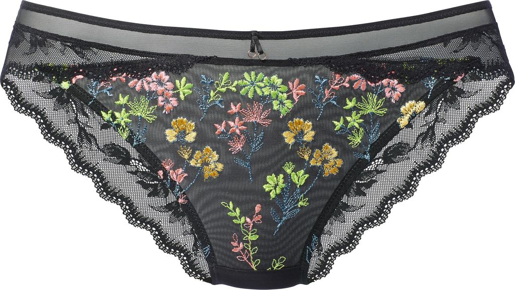 LASCANA Panty schwarz-neon Größe 44/46