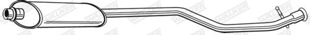 Pot d'Échappement Intermédiaire pour Xsara - WALKER 22535 OE 1717HW