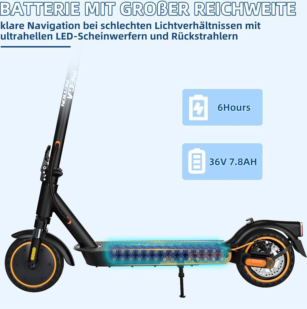 MEGA MOTION Elektroscooter E-Scooter mit Straßenzulassung Produktbild 12