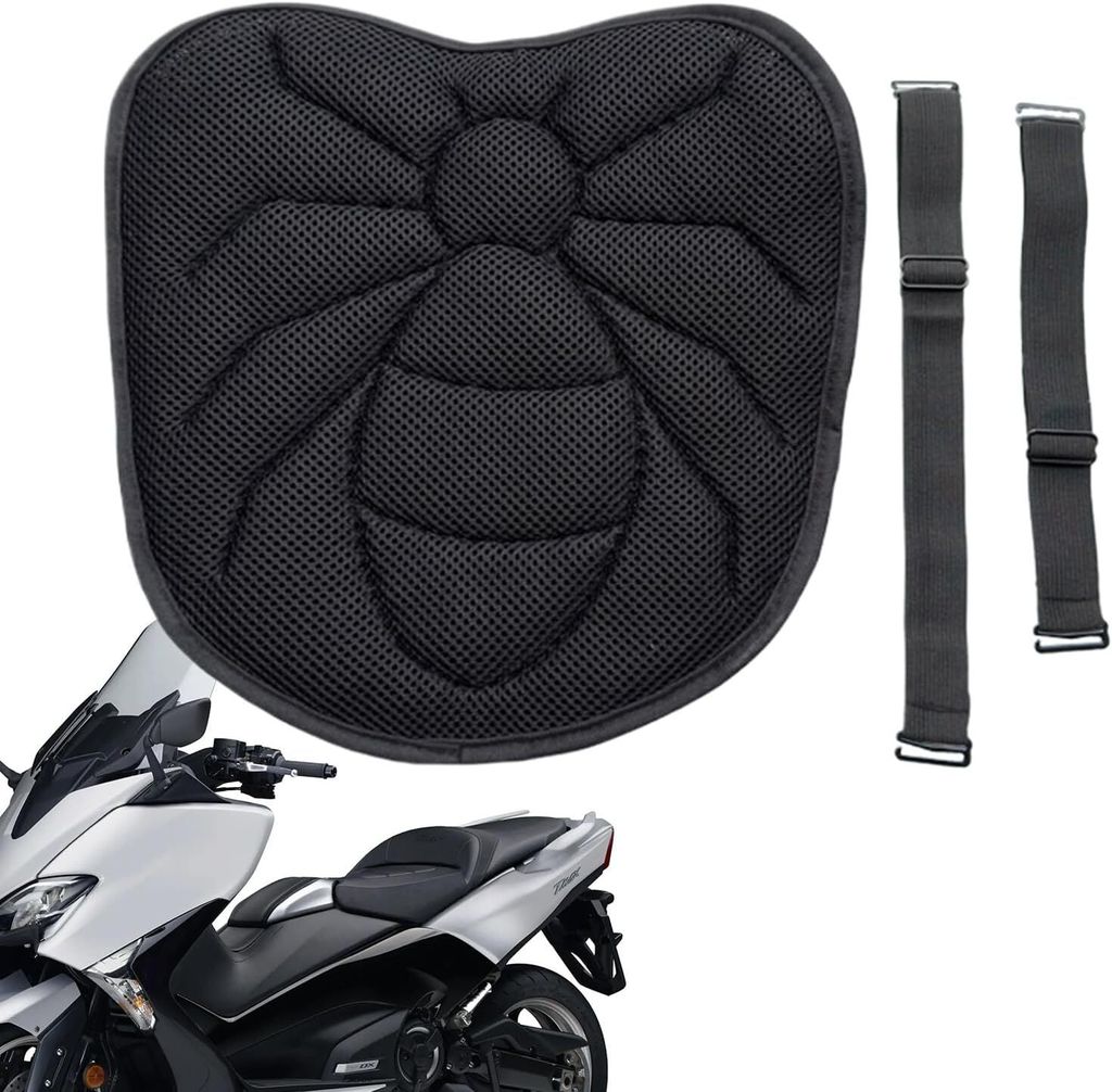 Motorrad-Sitzkissen – Motorrad-Sitzkissen mit Spinnennetz-Design, stoßdämpfendes Gel-Sitzpolster, Geschenk für Familienfreunde