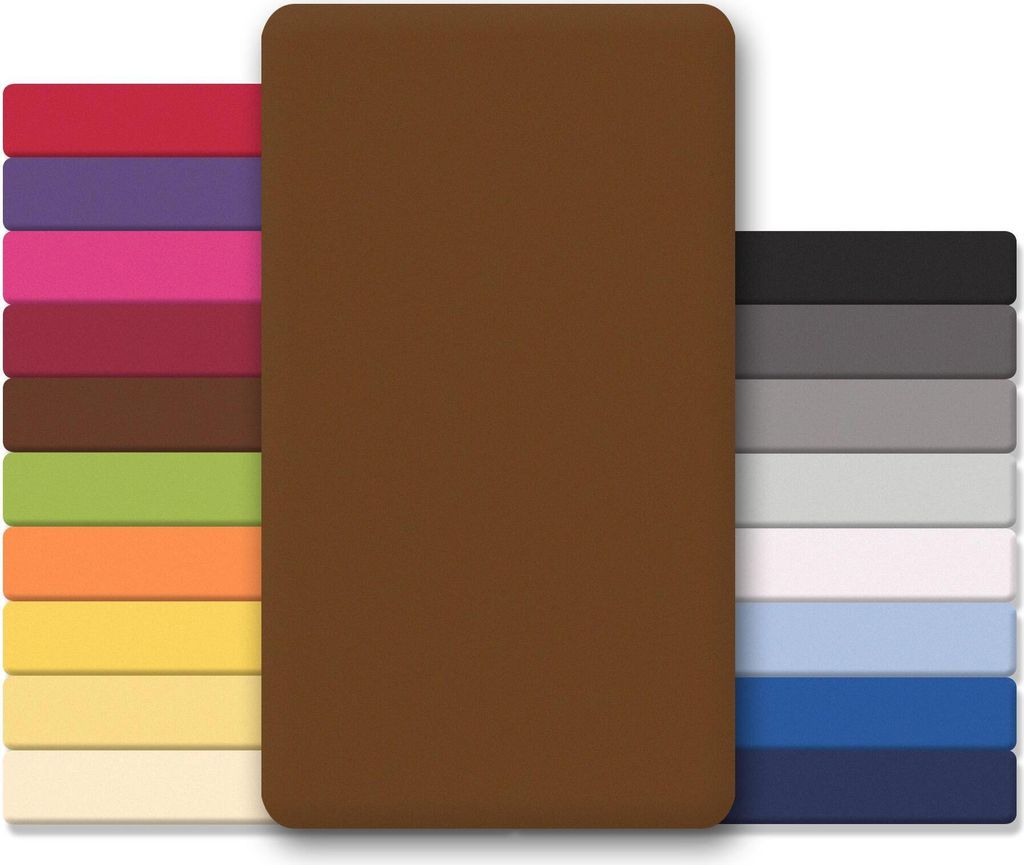 Lucina Topper 140x200-160x200 schokobraun Baumwolle Jersey 130g/m²