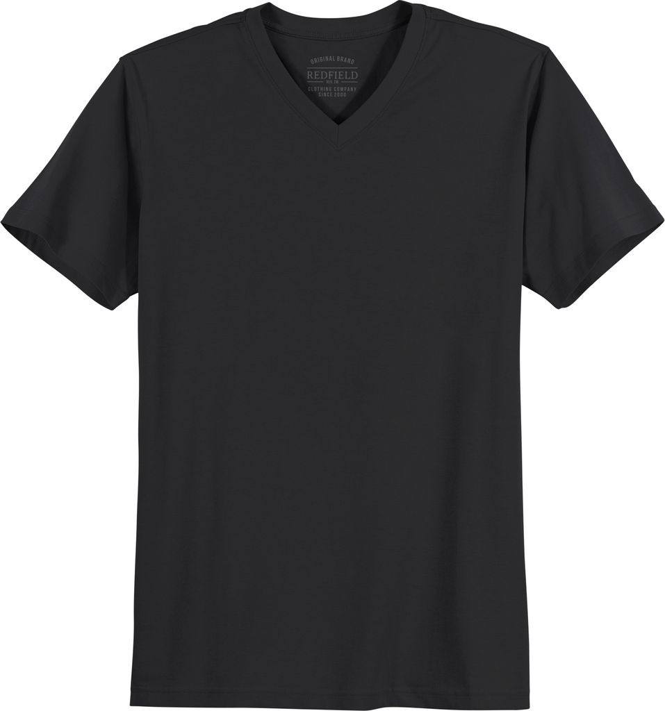XXL T-Shirt schwarz V-Neck Redfield Quentin, Größe:8XL