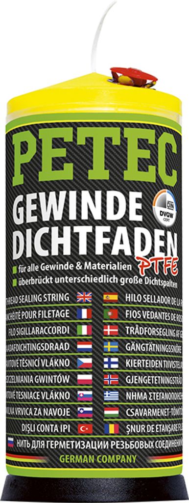 Petec Gewindedichtstoff Gewindedichtfaden Gewindearten Materialien 175m 85175