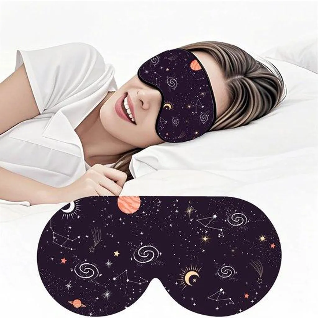 Masque de voyage pour avion et train, protection oculaire avec petit sac