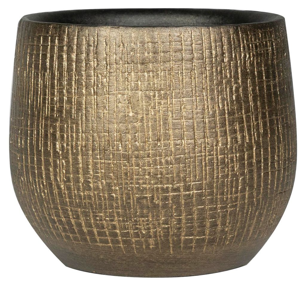 Steege Pflanzentopf - modernes Design - gold - 16 x 18 cm Produktbild 