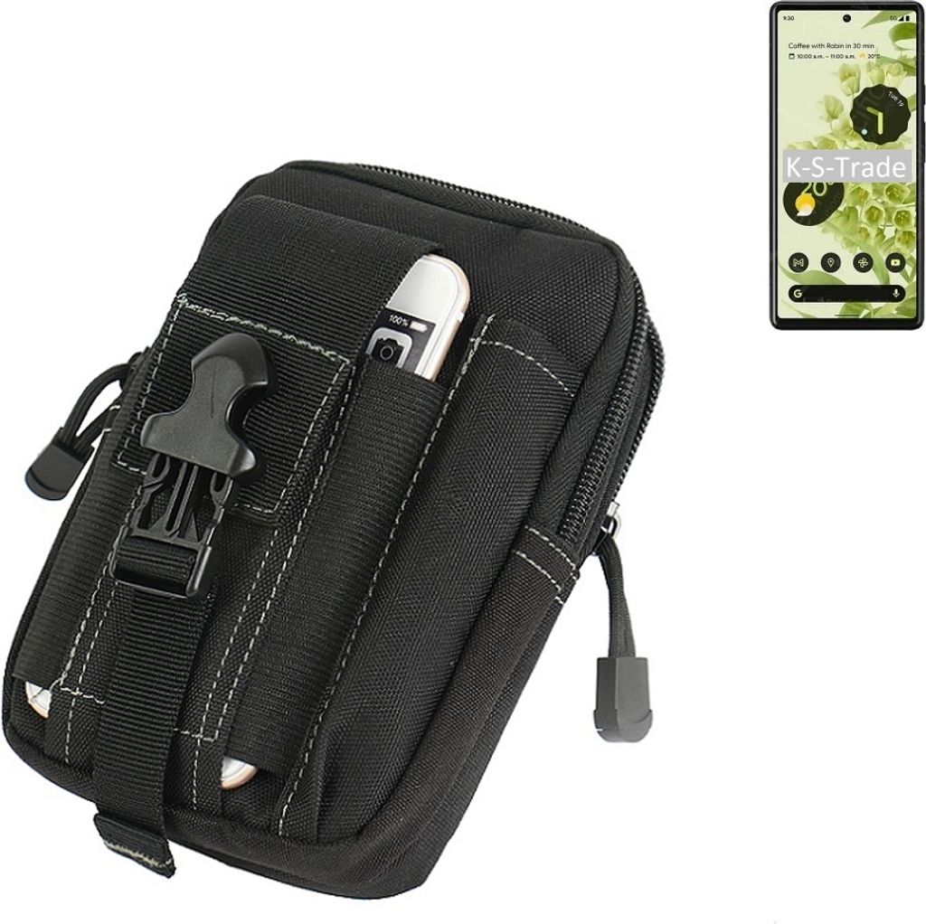 K-S-Trade Gürtel Tasche kompatibel mit Google Pixel 6 Gürteltasche Holster Schutz Hülle Handy Hülle Smartphone outdoor Handy-Hülle schwarz