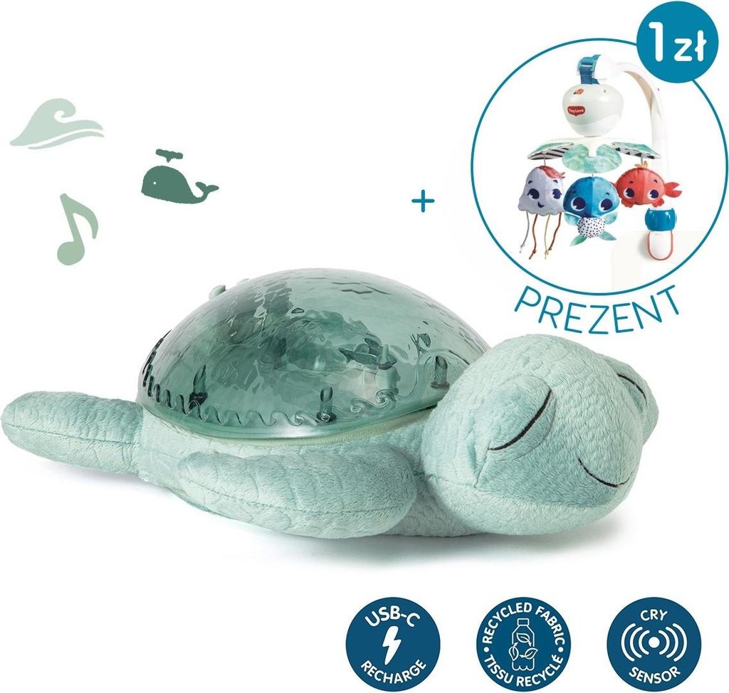 Cloud b® Tranquil Turtle™ - Lampka nocna z melodią, żółw, Zdjęcie produktu 