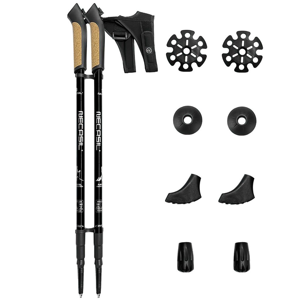 Ultra leichter Wanderstock,Aviatik Alu und verstellbare Schlaufe,63-135cm Trekkingstock Ideal für Outdoor