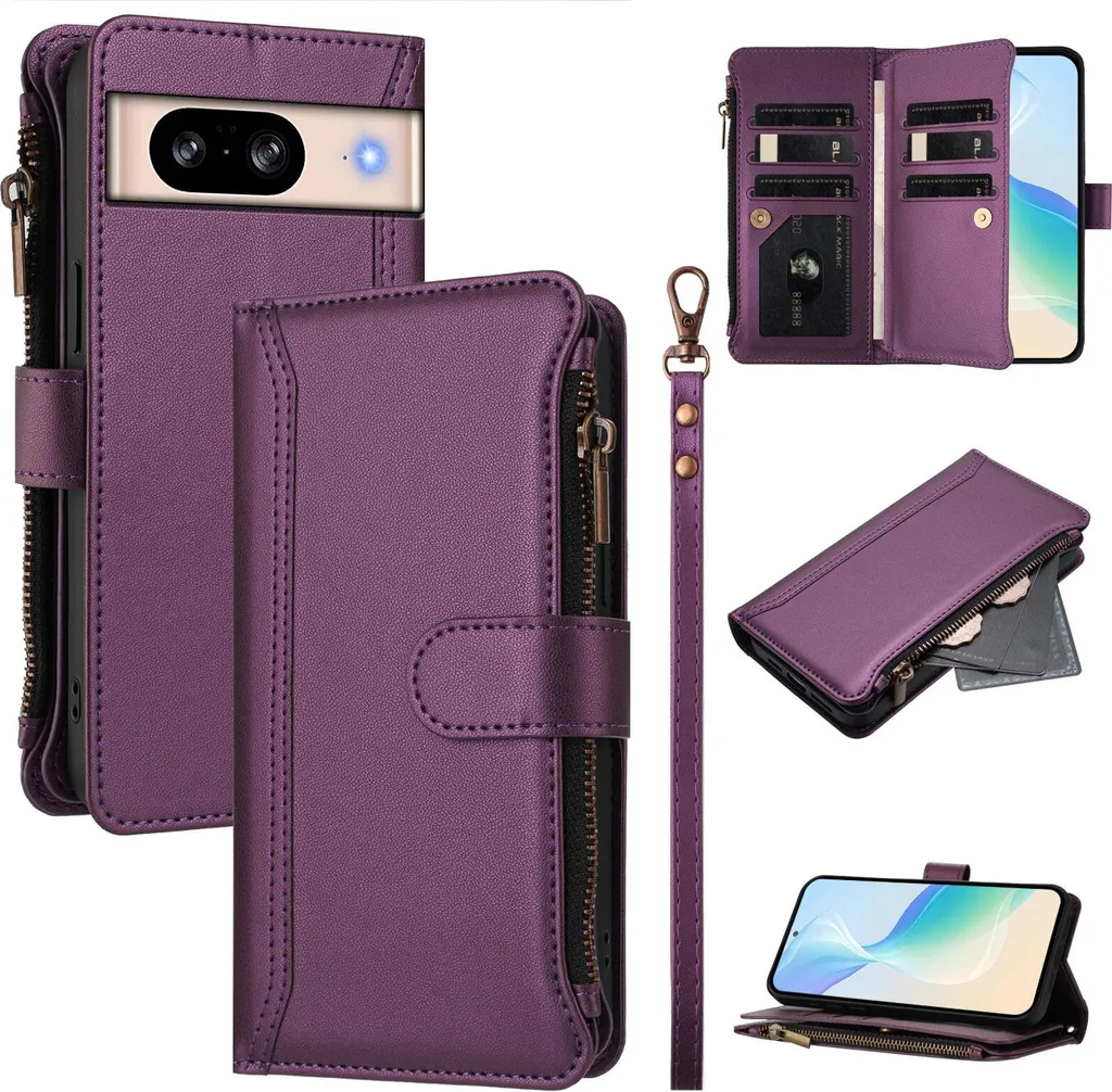 Custodia Business per Google Pixel 8 | Portafoglio Viola con RFID