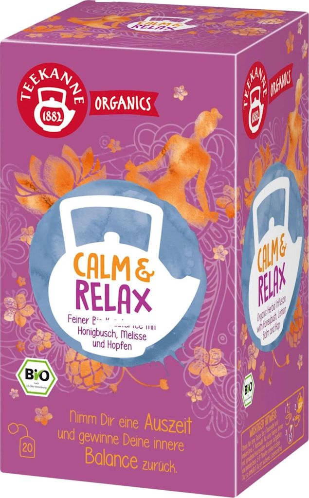 Teekanne Organics Calm und Relax Kräutertee mit Honigbusch 36g