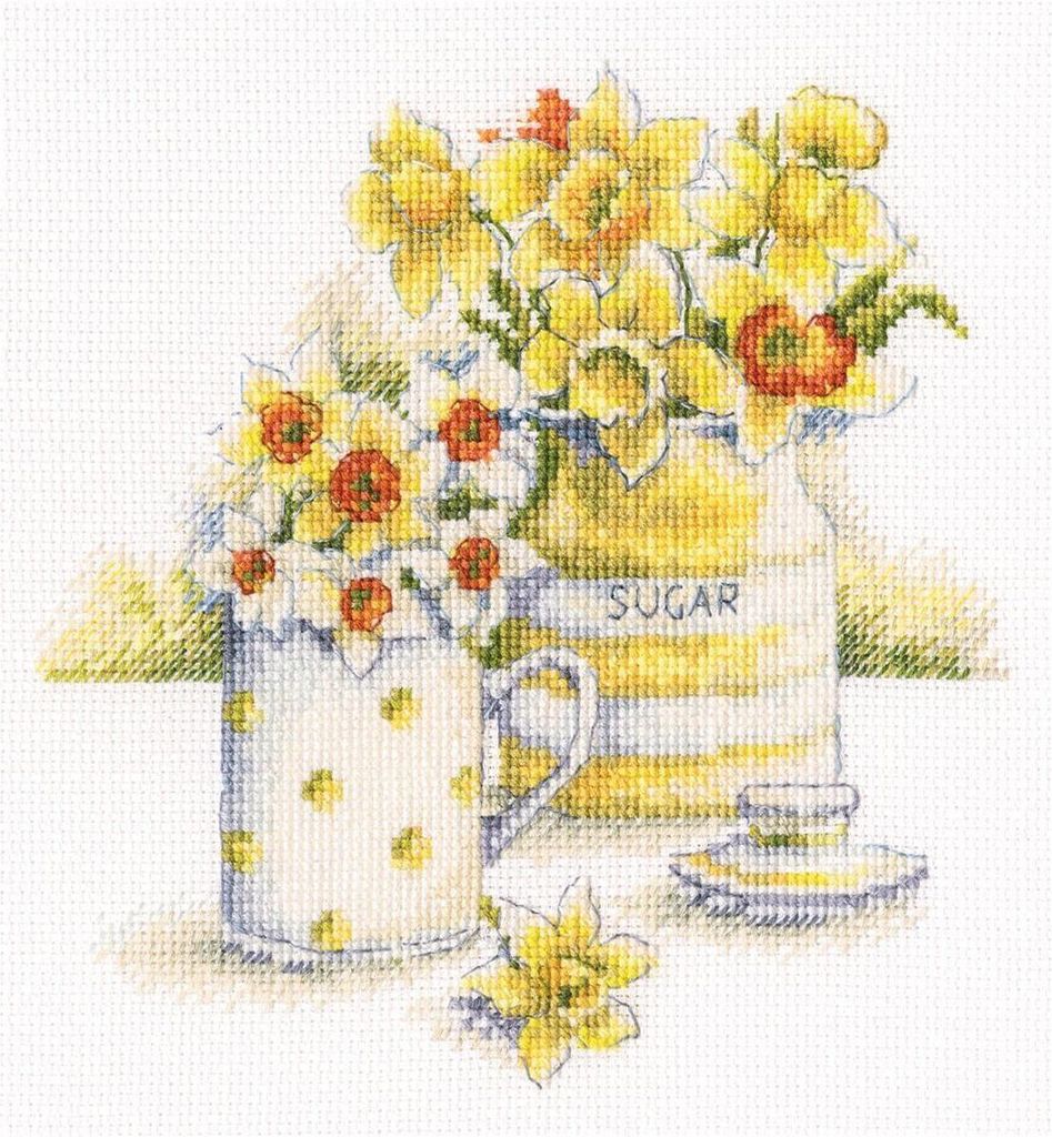 RTO Kreuzstich Set "Frühlingslicht" M633, Zählmuster, 15,5x16,5 cm