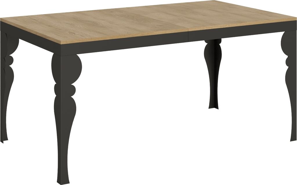 ITAMOBY - Ausziehtisch 160/264x90 cm Paxon Evolution Eiche Natur Gestell und Füße Anthrazit