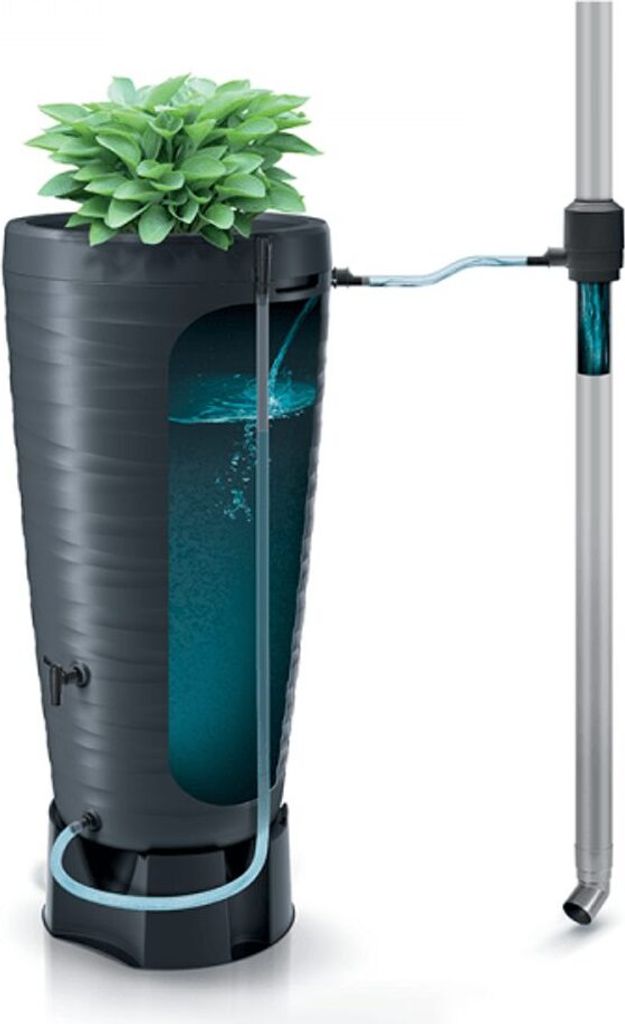 Regentonne anthrazit TREVISO 240 Liter inkl. Hahn Produktbild 15