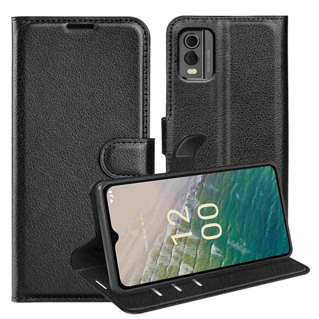 Pre mobilný telefón Nokia C32 puzdro Black Leatherette Case Obrázok produktu 