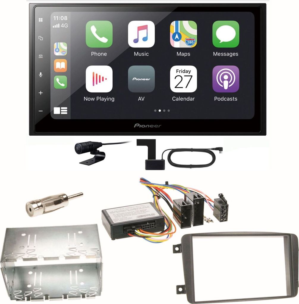 Pioneer SPH-DA250DAB DAB+ Einbauset für Mercedes C-Klasse W203 CLK W208 W209