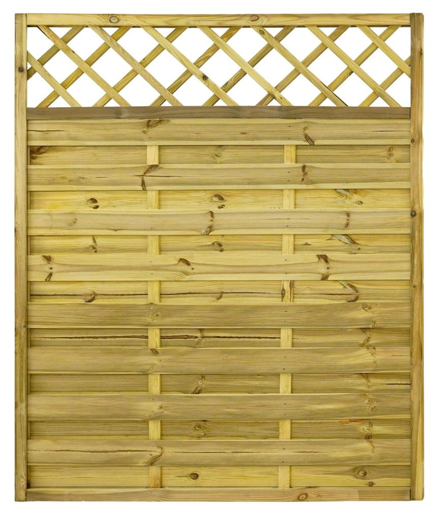 Ligna Gard Dichtzaun Lausanne gerade mit Rankgitter 150x180 cm Holzzaun Kiefer PEFC Kesseldruckimprägniert 44x44 mm Rahmen