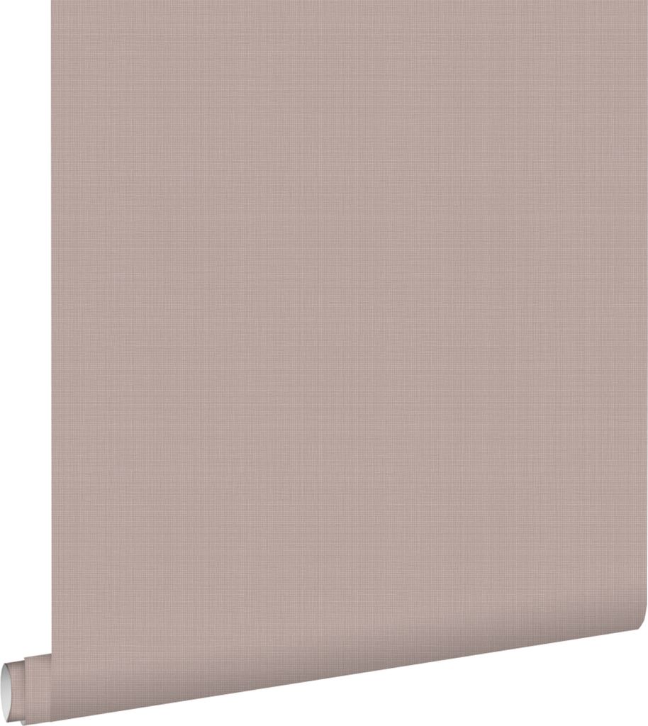 ESTAhome Tapete Leinen-Optik Altrosa 53 cm x 10.05 m