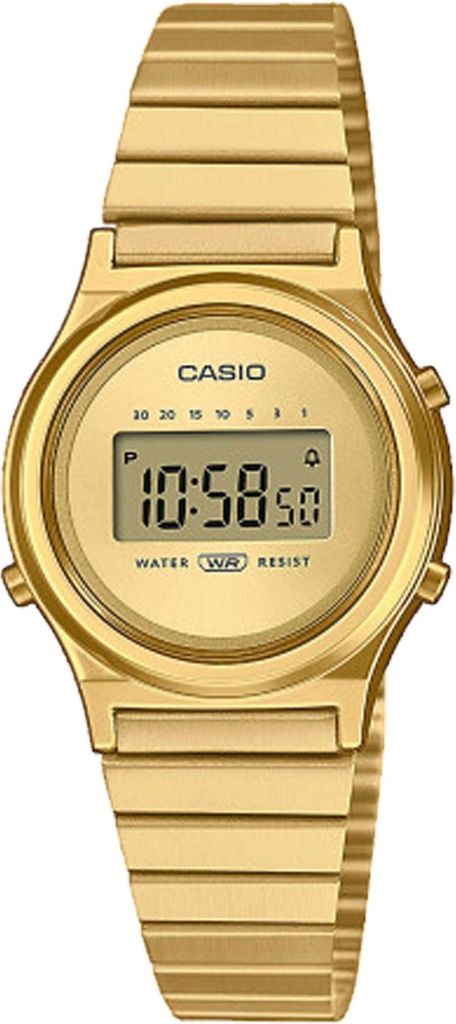 Casio LA700WEG-9AEF Uhr Retro Digital Edelstahlband Goldfarben