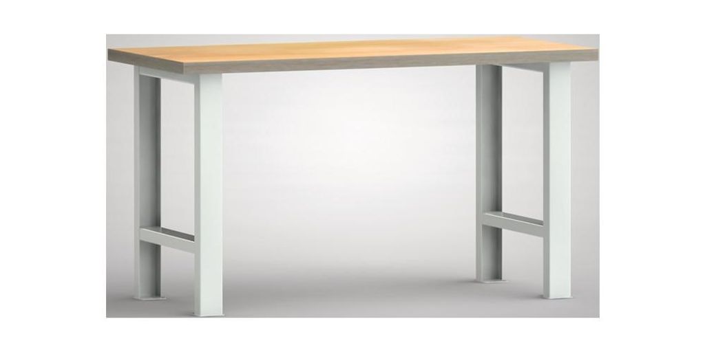 Werkbank B1500xT700xH840mm Buche Multiplex lichtgrau