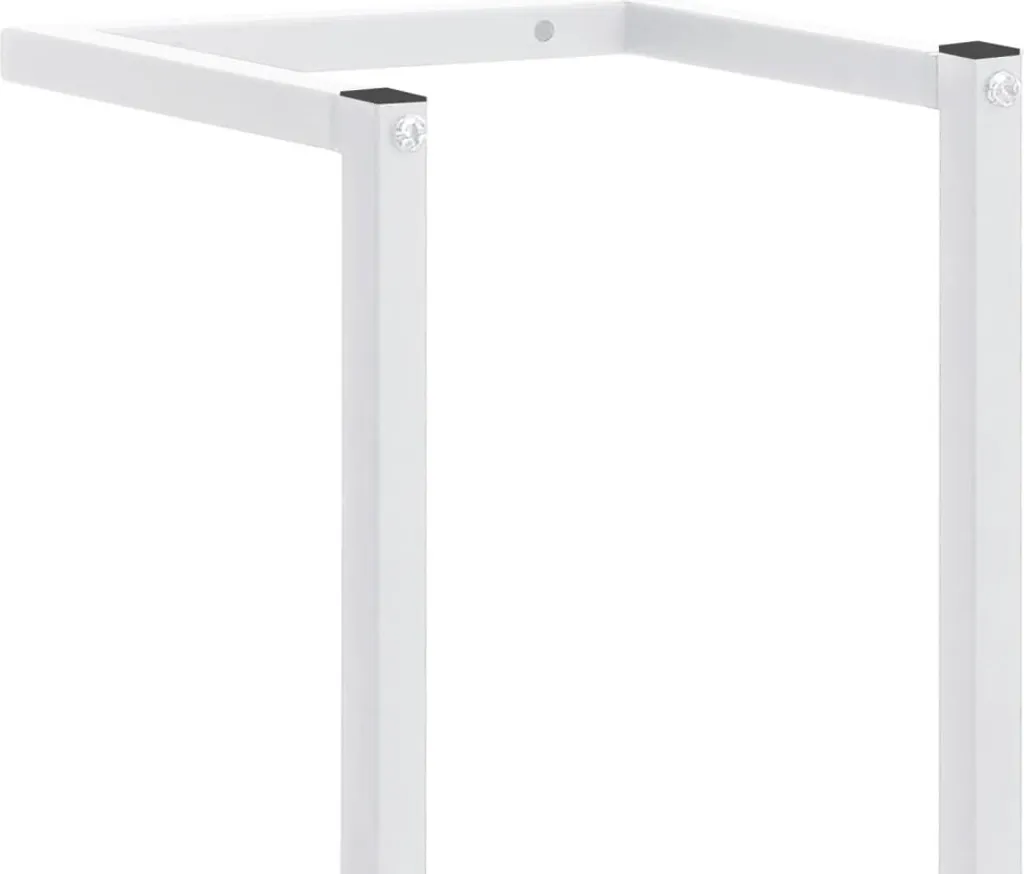 Support serviettes blanc 95 cm pour séchage rapide en salle de bain