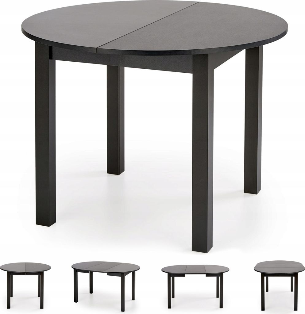 Runder Ausziehbarer Tisch für Esszimmer - 102-142 cm Produktbild 