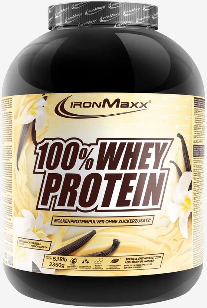 IronMaxx 100% Whey Protein - 2350g-Dose Vanille Produktbild 