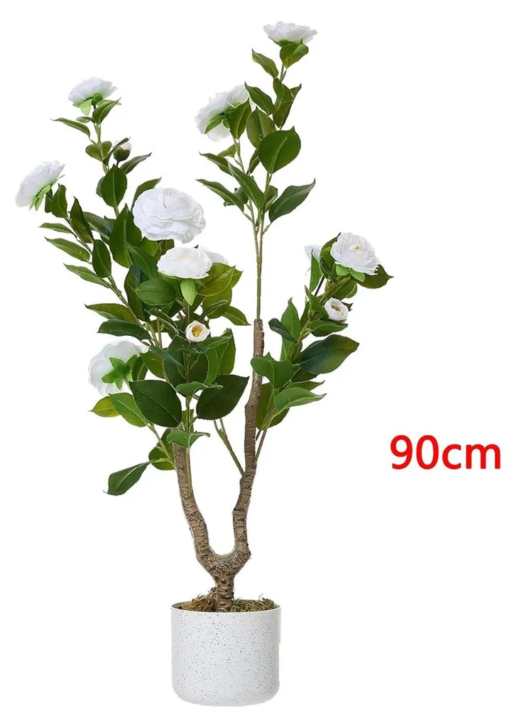 Plante Camélia Artificiel Rose 90 cm - Décoration Intérieur et Salon