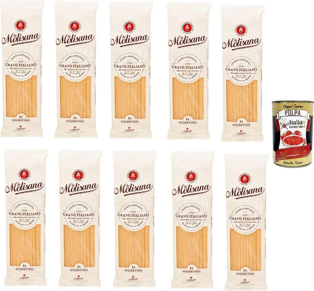 10x La Molisana Spaghettoni/Spaghetti Grossi N. 14 Pasta Produktbild 