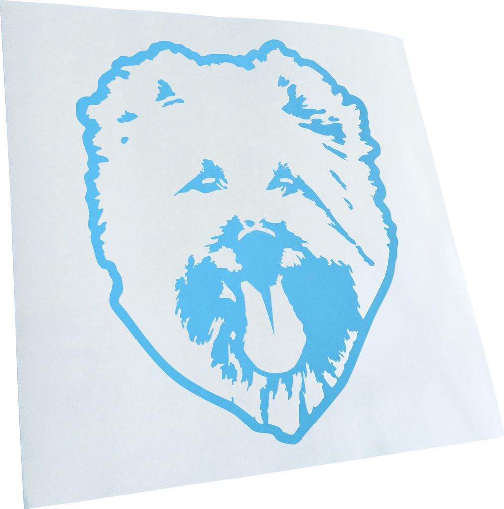 Kiwistar - Autoaufkleber - Pyrenean shepherd Hund - Lichtblau - 40x31cm - Aufkleber für Auto, Laptop, Fahrrad, LKW, Motorrad mehrfarbig JDM Decal ...