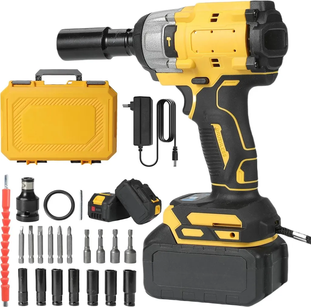 Kit Avvitatore a Impulsi 800 Nm: 2 Batterie e Motore Brushless