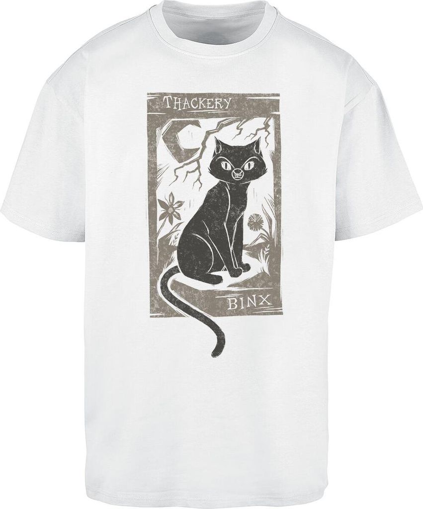 Hocus Pocus T-Shirt Uni Woodcut Thackery Binx weiß S